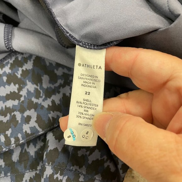 NWT Athleta Brooklyn Blue Printed Shorts Size 22 - Picture 8 of 8